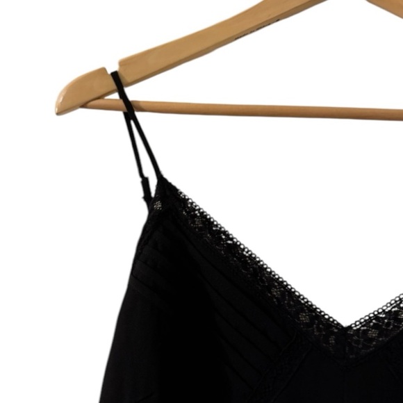 Adelyn Rae Black Lace Jumpsuit Size Large Spaghetti Strap Minimalist - Picture 4 of 10